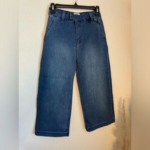 NWT- Evidant Anthropologie Malibu wide leg, trouser style denim jeans